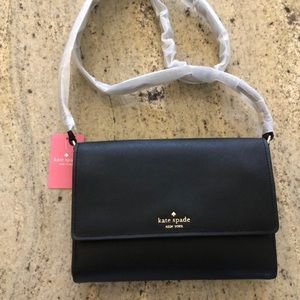 Black leather Kate Spade purse